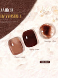 12ML Maillard Tortoise Shell Gelly Amber Gel Nail Polish Brown Nails Black Nails New Year Nails Nail Supplies