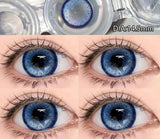 Popxstar 1 Pair New Color Contact Lenses with Myopia Degree High Quality Blue Eyes Colored Lens Makeup Beautiful Pupil Yearly Use