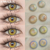 Popxstar  New Lense 1 Pair Color Contact Lenses with Natural Eye Contact Lenses Blue Brown Green Lenses Pupils Beauty Color Lens