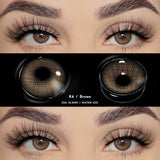 Popxstar  1 Pair 0~ -6.00 Natural Colored Contact Lenses Myopia Lenses Brown Contact Lenses High Quality Natural Lenses Yearly