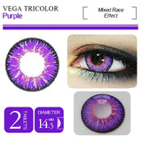 Popxstar  -1pair(2pcs) Color Contact Lenses Halloween Beautiful Eye Cosmetic Cosplay Contact Lens Multicolored Art lens (Dia:14.5m)