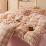 Popxstar  Winter Flannel Solid Color Duvet Cover for Winter Soft Warm Keep Warm Bed Quilt Covers Milk Velvet Queen King Bed Home Textiles
