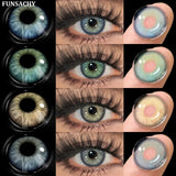 Popxstar  Fashion Color Contact Lenses for Eyes 1 Pair Korean Soft Natural Lenses Gray Pupils Eye Makeup Contacts Blue Brown Lens