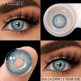 Popxstar  New Natural Color Contact Lenses 2pcs Colorful Makeup Eyes Contact Lens Blue Beauty Pupils Yearly Cosmetic Gray Lenses