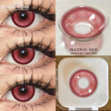 1pair Green and Red Anime Cosplay Colored Contact Lenses for Cosplayers: Daily, Party, and Eye Beauty Makeup Contacts