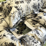 Popxstar  Vintage Green Botanical Flowers Duvet Cover Set 600TC Egyptian Cotton Luxury Soft Bedding Set Fitted Sheet Bed Sheet Pillowcases