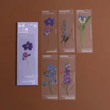 Popxstar 5Pcs Flower Series Bookmarks for Books PVC Book Mark Page Marker Cute Stationery Student School Supplies