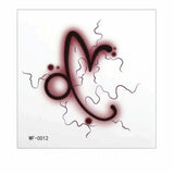 Waterproof Zodiac Signs Temporary Tattoo Virgo Pisces Scorpio the Twelve Zodiac Signs Gothic Chic Symbol Tattoo Cancer Leo Libra