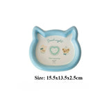 Kawaii Cat Bowl Dog Feeder Ceramic Water Bowl Pet Snack Can Plate Easy Clean Puppy Food Water Feeding Bowls