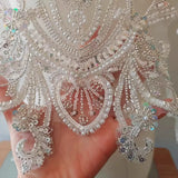 1PC Colorful Sequins Pearl Embroidery Patch for Wedding Evening Dress Sew on Patches DIY Lace Applique