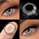 Popxstar  1pair Brown Color Contact Lenses Gray Fashion Lenses Brown Colored Lens Gray Beauty Pupils purple Softlenses eye makeup