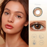 Popxstar Professional Colored Contact Lenses Enlarge Eyes 3-TONE Color Eye Lenses Color Contact Lenses for Eyes 1 Pair Yearly Lens
