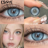 Popxstar  2Pcs New Product Best Selling Contacts Colored Lenses Myopia Degree -0.00 to -8.00 Blue Green Series Soft Lens