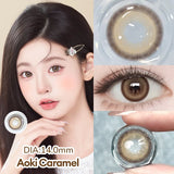 Color Contact Lens 1 Pair Korean Lenses Natual look Color Contact Lenses for Eyes Cosplay Lenses Big Eye Make-up Pink Lens