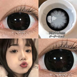 Popxstar  Two Piece Large Diameter Eye Lens Black Contact Lens with Eye Contact Magnifying Eye Color Cosmetic Student of the Year Natural