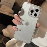 Popxstar Clear Glitter Phone Cases for iPhone 15 Pro Max Plus 14 13 12 11 Jelly Minimalist Transparent Protective Phone Covers