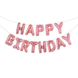 Popxstar  13pcs White Happy Birthday Balloon Foil Letter Ballons Baby Shower Kids Birthday Party Decoration Adult Balloon Banner Globos