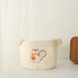 Popxstar INS Cute Baby Diaper Storage Bag Baby Supplies Toys Clothes Storage Bag Cotton Embroidery Multifunctional Mommy Storage Basket