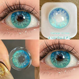 Prussian Blue Color Contact Lenses Cosplay Softlens for Eyes Lenses Eyecontacts with Myopia Fast Shipping