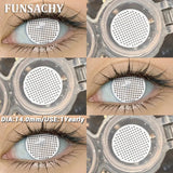 Popxstar  1 Pair Crazy Halloween Cosplay Contact Lenses Eye Makeup Lens Vampire White Black Red Contacts Anime Cosplay Softlens