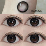 Popxstar  1Pair Color Contact Lens Pupils Nature High Quality Myopic Blue Black Eyes - 0.00 to- 8.00 Diopter Lenses Fast Shipping
