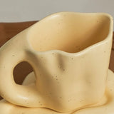 Popxstar Ceramic Mug with Saucer Coffee Cups and Saucers Home Office Tea Cup Coffee Cups Korean Mug Ceramic Plate