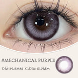 Popxstar  2Pcs Best Selling Color Contacts Lenses Myopia Degree -0.00 to -8.00 Purple Series Soft Lens Contact Lenses with Natural