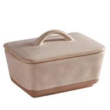 Popxstar  Vintage Ceramic Butter Box Butter Dish Square Cream Box with Lid Plate Multi Functional Cheese Storage Box Kitchen Accessories