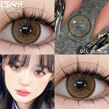 Popxstar  1 Pair New Product Color Contact Lenses with Diopter Myopia Eyes Natural High Quality Brown Contacts Lens Korean Lenses