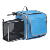 Dog or Cat Bike Basket Expandable Foldable Soft Sided Pet Carrier Backpack with 4 Open Doors, Foldable Dog Cat Bike Carrier