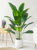 Popxstar 1pc Artificial Plants Large Tropical Palm Tree Fake Banana Plants Leaves Real Touch Plastic Monstera Plant For Home Garden Decor