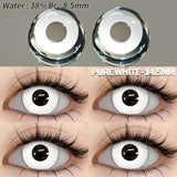 Popxstar  Cosplay Color Contact Lenses for Eyes Anime Eye Lens 1Pair White Black Lenses Contact Lenses Cosmetic Color Lens Eyes