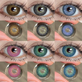 2pcs NEW Colored Contact Lenses Fashion Blue Eyes Lenses Gray Beauty Pupils Brown Eyes Contacts Green Lens 6 Months Use