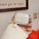 Popxstar Dreamy Pearl Shell Case For AirPods 4 Pro 2 3 1 Cover For AirPods Pro2 Pro 2 2nd 3rd 1st 4th Cases With Keychain Headphone Coque