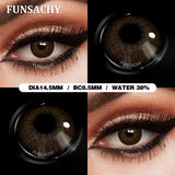 Popxstar  1 Pair Big Black Contact Lenses Beautiful Pupils for Eyes Colored Softlens Natural Brown Grey Lens Contacts Yearly Lens