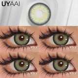 Popxstar  1Pair Fashion Big Lenses Colored Contact Lenses for Eyes Beauty Blue Eyes Lenses Natural Green Pupils Brown Grey Lens