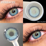 Popxstar  1pair METATRON Color Contact Lenses for Eyes Brown Eye Contacts Gray Pupils Yearly Use Women Cosmetics Color Eye Lens