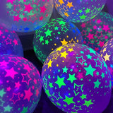 Popxstar 10Pcs 12Inch Fluorescent Balloons Neon Glow Balloons Glow In Blacklight Wedding Birthday Party Decor Glow Baloon Children Gifts