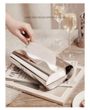Popxstar Nordic Stainless Tissue Case Mirror Napkin Holder Silvery Napkin Box Desktop Tissue Box Table Decoration Kitchen Accessories