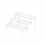 Popxstar  Acrylic Risers for Display 2-5 Tier Acrylic Display Stand Perfume ,Clear Cupcake Stand Holder for Figures Dessert Doll Shelves