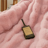 Double Layer Rabbit Fur Sherpa Blanket Winter Thick Warm Fluffy Faux Fur Throws Blankets for Sofa Soft Plush Bed Cover Blanket