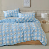Duvet Cover Bedding Set Twin Full Queen King Size 135x200 Nordic Quilt Cover 240x220 Double Single Grid Puff Bed Linen 200x200