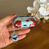 Popxstar  Cartoon Cute Amber Blue Clear Soft Earphone Case For AirPods 4nd Air Pods 3 Pro 2 With Keychain Fall Prevention Protective Cover