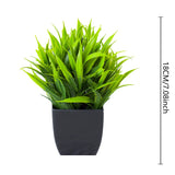 Popxstar 1pc Fake Plant Black Pot, Mini Artificial Eucalyptus Potted Plant for Indoor Home Office Farmhouse Bathroom Table Decorating