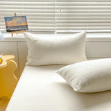 Popxstar 150/180/200CM Cheese White Brushed Bed Sheet Duvet Cover Pillowcase Four-piece Winter Autumn Bedding Set M048-2