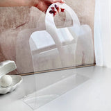 Popxstar New Transparent Flower Bag with Handle Fresh Flower Bouquet Wrapping Boxes Wedding Birthday Party Gift Rose Packaging Handbags