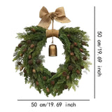 Popxstar Bohemian for Front Door Indoor with Bow Knot Spring Decorations Gift Artificial Wreath Garland for Living Rooms Porches Bedrooms
