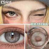 Popxstar  2Pcs Colored Contact Lenses Myopia Degree -0.00 to -8.00 Nature Blue Eyes Gray Makeup Soft Lens Green Eye Beauty Pupil