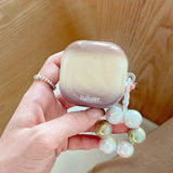 Popxstar  Korea Lovely Marble Pattern Flower Pearl Bracelet Silicone Protection Case For Galaxy Buds Pro 2 Soft Cover For Galaxy Buds Live