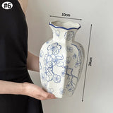 Popxstar  Ceramics Nordic Vase Flower Vase Bedroom Kitchen Tabletop Vase Modern Decorative Vase Ceramic Vase Home Ramadan Decoration Vase